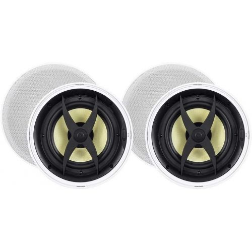  Monoprice Caliber In Ceiling Speakers 8 Inch Fiber 2-Way with 15° Angled Drivers (pair) - 104929