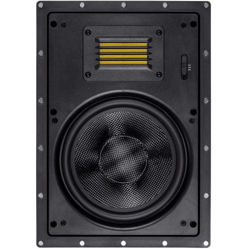  Monoprice Amber in-Wall Speaker 6.5-inch 3-Way Carbon Fiber Column with Ribbon Tweeter (Each)