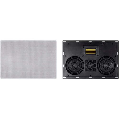  Monoprice Amber in-Wall Speaker 6.5-inch 3-Way Carbon Fiber Column with Ribbon Tweeter (Each)