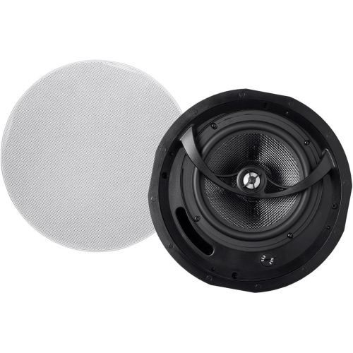  Monoprice Alpha in Ceiling Speakers 8 Inch Carbon Fiber 2-Way (Pair) - 113683