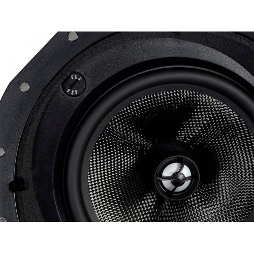  Monoprice Alpha in Ceiling Speakers 8 Inch Carbon Fiber 2-Way (Pair) - 113683