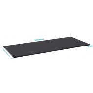 Monoprice Table Top 6 Feet Wide - Black Custom Sized for Sit-Stand Height Adjustable Riser Desk - Workstream Collection