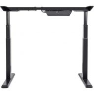 Monoprice Height Adjustable Sit Stand Riser Table Desk Frame - Black with Electric Dual Motor, Compatible with Desktops from 43 Inches Up to 87 Inches Wide - Workstream Collection