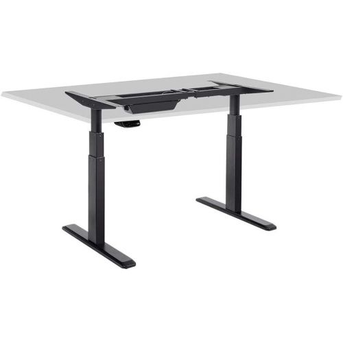  Monoprice Height Adjustable Sit Stand Riser Table Desk Frame - Black with Electric Dual Motor, Compatible with Desktops from 43 Inches Up to 87 Inches Wide - Workstream Collection