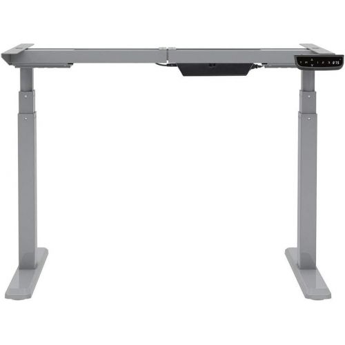  Monoprice Height Adjustable Sit Stand Riser Table Desk Frame - Black with Electric Dual Motor, Compatible with Desktops from 43 Inches Up to 87 Inches Wide - Workstream Collection