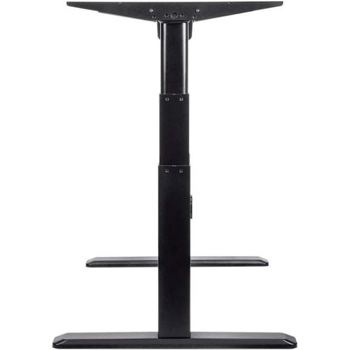  Monoprice Height Adjustable Sit Stand Riser Table Desk Frame - Black with Electric Dual Motor, Compatible with Desktops from 43 Inches Up to 87 Inches Wide - Workstream Collection