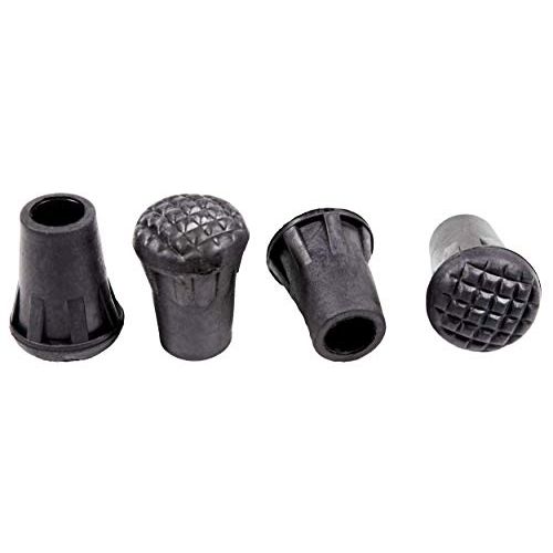  Mons Peak IX Trekking Hiking Walking Poles Rubber Tips (4-Pack) Replacement Tip Protectors