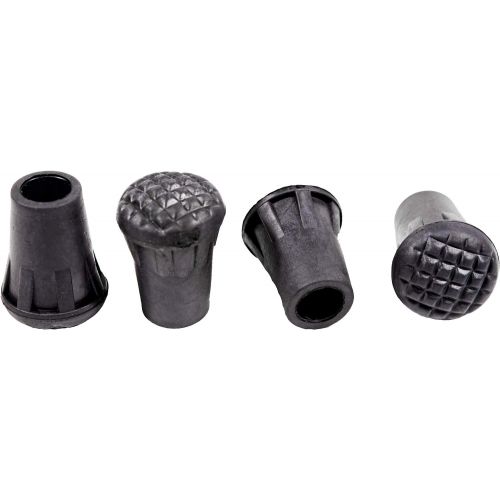  Mons Peak IX Trekking Hiking Walking Poles Rubber Tips (4-Pack) Replacement Tip Protectors