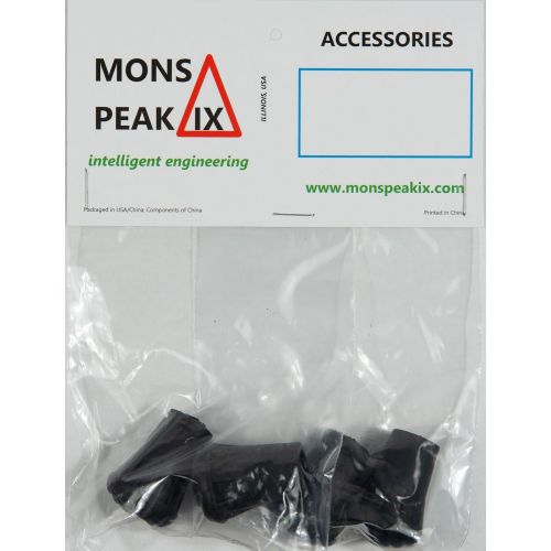  Mons Peak IX Trekking Hiking Walking Poles Rubber Tips (4-Pack) Replacement Tip Protectors