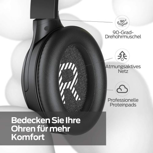  Monster Persona Active Noise Cancelling Headphones, Wireless Headphones with Mic, Over-Ear Bluetooth Headset, 30H Playtime, Hi-Fi Audio & Deep Bass, Memory Foam Ear Cups, for Trave