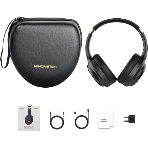 Monster Persona Active Noise Cancelling Headphones, Wireless Headphones with Mic, Over-Ear Bluetooth Headset, 30H Playtime, Hi-Fi Audio & Deep Bass, Memory Foam Ear Cups, for Trave
