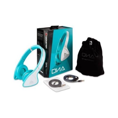  Monster DNA On-Ear Headphones (WhiteTeal)