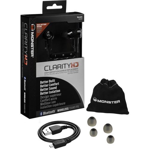  Monster Clarity HD in-Ear Bluetooth Headphones - Black and Black Platinum