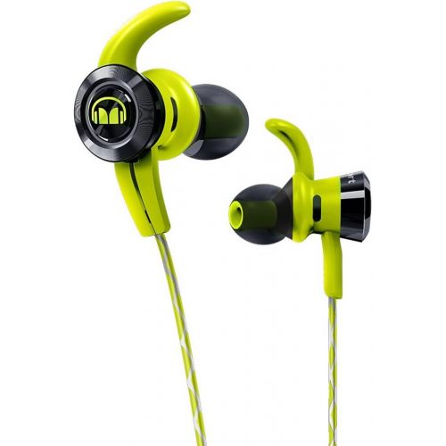  Monster Cable iSport Victory In-Ear Wireless Headphones with Built-In Mic, Green, Sports Headphones, Running, Noise Isolation