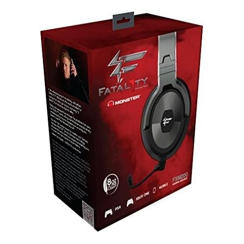  Fatal1ty by Monster FXM 200 Ultra High Performance Gaming Over-Ear Headphones, Matte Black