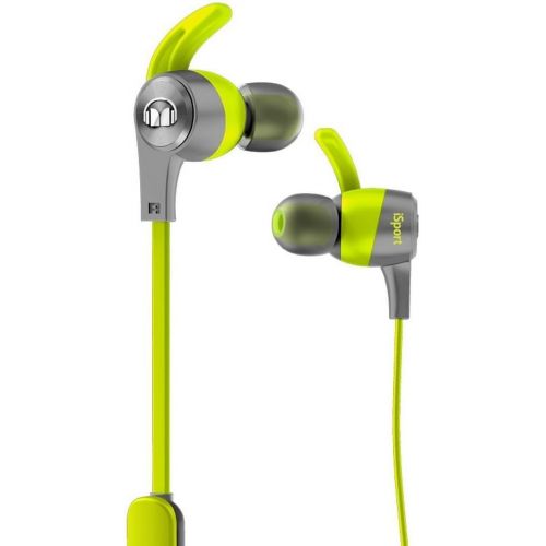  Monster iSport Achieve Wireless in-Ear Sweat-Proof Bluetooth Sport Headphones, Green (137088-00)