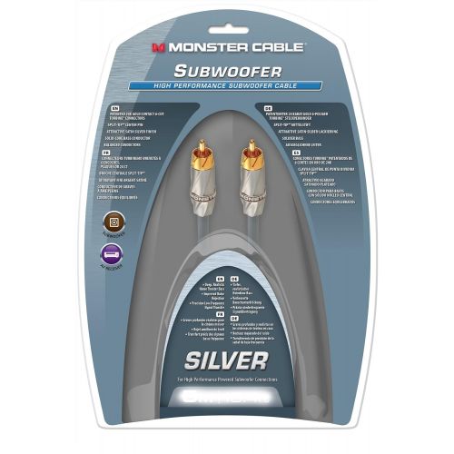  Monster Silver High Performance Subwoofer Cable - 12 Feet