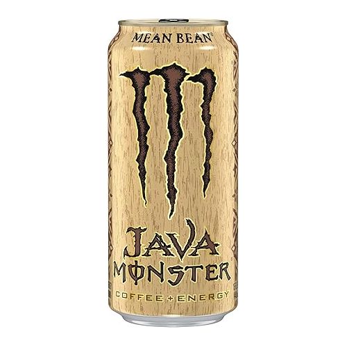  Monster Energy Java Monster Mean Bean, Coffee + Energy Drink, 15 Fl Oz (Pack of 12)