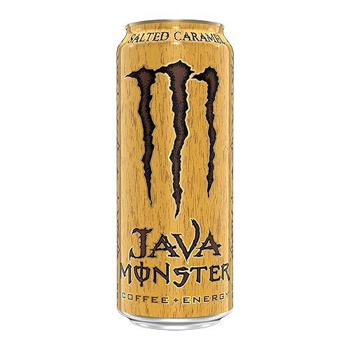  Monster Energy Java Monster Salted Caramel, Coffee + Energy Drink, 15 Fl Oz (Pack of 12)