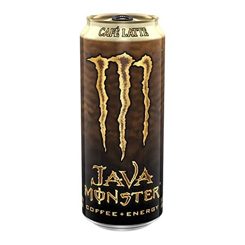 Monster Energy Java Cafe Latte, Coffee + Energy Drink, 15 Ounce (Pack of 12)