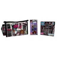 Monster High Beasties Beauty Bag Lip Gloss Nail Polish Bundle - 12 Items