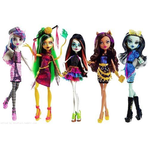 몬스터하이 Set 5 Monster High Dolls Scaris Night Skelita Jinafire Frankie Clawdeen Rochelle