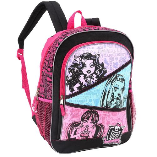 몬스터하이 Monster High 16 Inch Backpack - Black and Pink