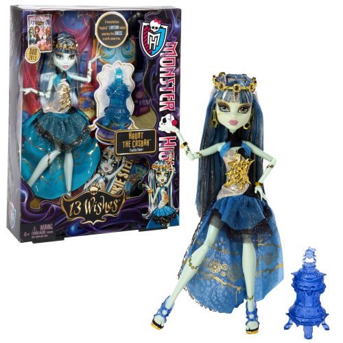 몬스터하이 Mattel Year 2012 Monster High 13 Wishes - Haunt the Casbah Series 11 Inch Doll Set - FRANKIE STEIN Daughter of Frankenstein with Blue Lantern, Hairbrush and Display Stand