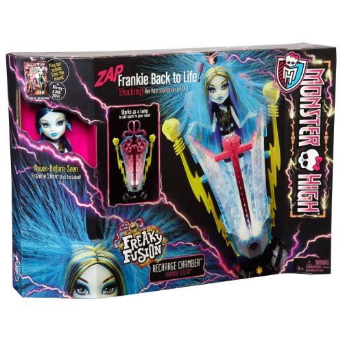 몬스터하이 Monster High Freaky Fusion Recharge Chamber with Frankie Stein Doll, DVD Bundle