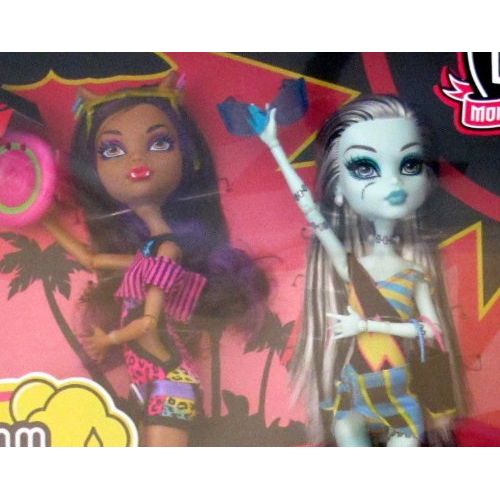 몬스터하이 Monster High GLOOM BEACH 5 DOLL SET w EXCLUSIVE GHOULIA YELPS, Draculaura, Cleo de Nile, Clawdeen Wolf & Frankie Stein (2011)