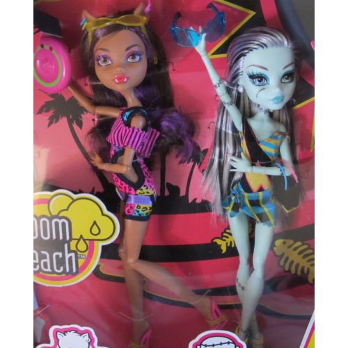 몬스터하이 Monster High GLOOM BEACH 5 DOLL SET w EXCLUSIVE GHOULIA YELPS, Draculaura, Cleo de Nile, Clawdeen Wolf & Frankie Stein (2011)