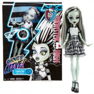 Mattel Year 2012 Monster High Ghouls Alive! Series 11 Inch Electronic Doll Set - FRANKIE STEIN Daughter of Frankenstein with Sparking Body and Doll Stand
