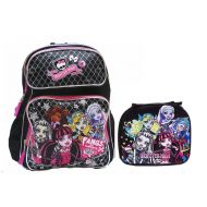 Monster High Large Backpack with Insulated Lunch Bag Set 2 Pcs .