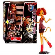 Mattel Year 2013 Monster High Ghouls Alive! Series 11 Inch Electronic Doll Set - TORALEI Daughter of The Werecat with Glowing Eyes, Twitching Tail and Meow Sound Plus Doll Stand