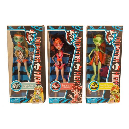 몬스터하이 Monster High 2013 Swimsuit Edition Doll Figure Set with Draculaura , Lagoona Blue , and Venus McFlytrap (Limited)