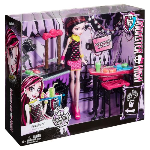 몬스터하이 Monster High Beast Bites Cafe Draculaura Doll & Playset