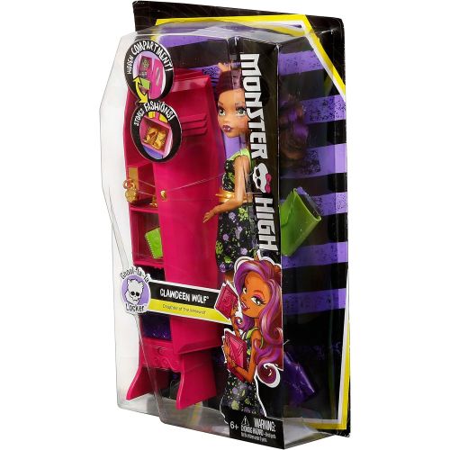 몬스터하이 Monster High Ghoul-La-La Locker Vehicle with Clawdeen Wolf Doll