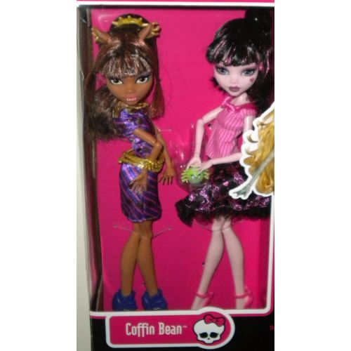 몬스터하이 Monster High Exclusive Clawdeen Wolf and Draculaura Coffin Bean Play Set