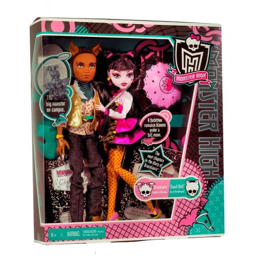 몬스터하이 Monster High Draculaura And Clawd Wolf Doll Giftset