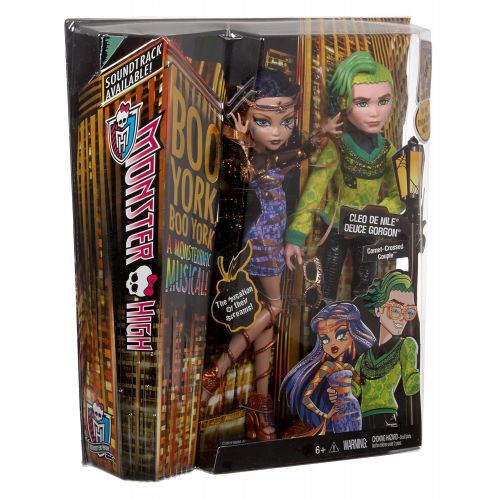 몬스터하이 Monster High Boo York, Boo York Comet-Crossed Couple Cleo de Nile and Deuce Gorgon Doll, 2-Pack (Discontinued by manufacturer)