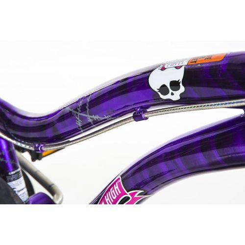 몬스터하이 Monster High Dynacraft Girls BMX Street/Dirt Bike 18, Black/Purple/Pink