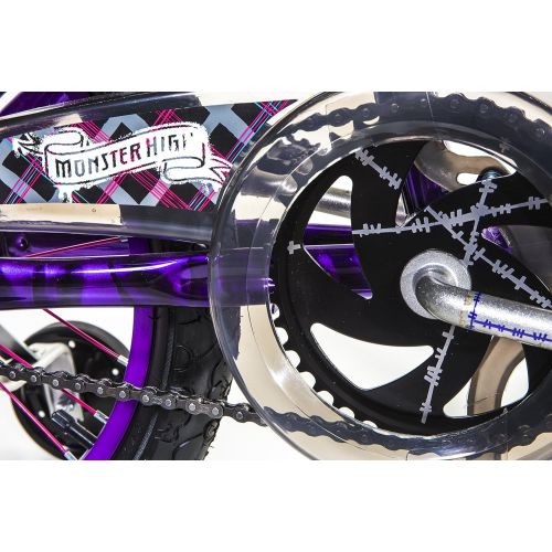 몬스터하이 Monster High Dynacraft Girls BMX Street/Dirt Bike 18, Black/Purple/Pink