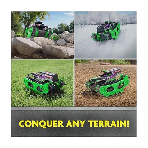 Monster Jam, Official Grave Digger Trax All-Terrain Remote Control Outdoor Vehicle, 1:15 Scale, Kids Toys for Boys and Girls Ages 4 and up