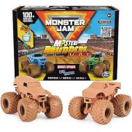 Monster Jam, Mystery Mudders 2-Pack Monster Trucks, Official 1:64 Grave Digger and Blue Thunder Die-Cast Vehicles, Wash to Reveal (Styles Will Vary)