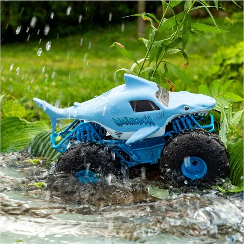 Monster Jam, Official Megalodon Storm All-Terrain Remote Control Monster Truck Toy Vehicle, 1:15 Scale