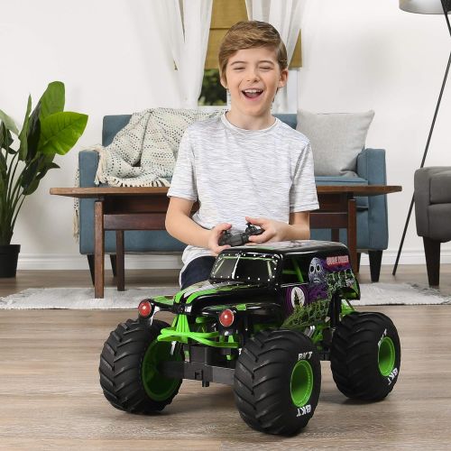  Monster Jam, Official Grave Digger RC Truck, 1:10 Scale, with Lights and Sounds, for Ages 4 and Up