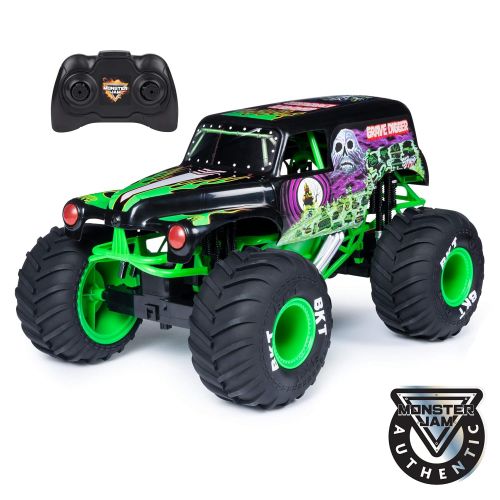  Monster Jam, Official Grave Digger RC Truck, 1:10 Scale, with Lights and Sounds, for Ages 4 and Up