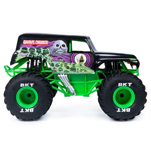  Monster Jam, Official Grave Digger RC Truck, 1:10 Scale, with Lights and Sounds, for Ages 4 and Up