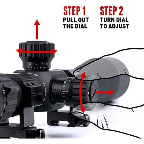  Monstrum G3 6-24x50 First Focal Plane FFP Rifle Scope with Illuminated MOA Reticle and Adjustable Objective