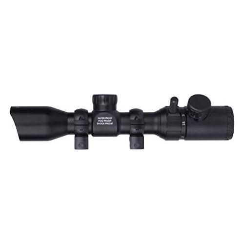  Monstrum 2-7x32 Rifle Scope with Rangefinder Reticle and High Profile Scope Rings